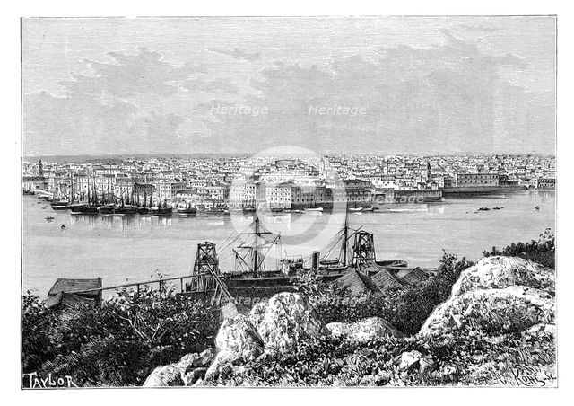 'General view of Havana, taken from Casablanca', c1890.Artist: A Kohl