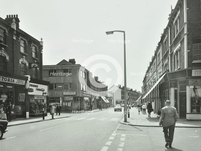General view of Hoe Street, Walthamstow, London, 1970. Creator: Unknown.