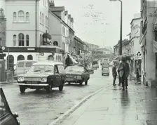 General view of Hoe Street, Walthamstow, London, 1972. Creator: Unknown