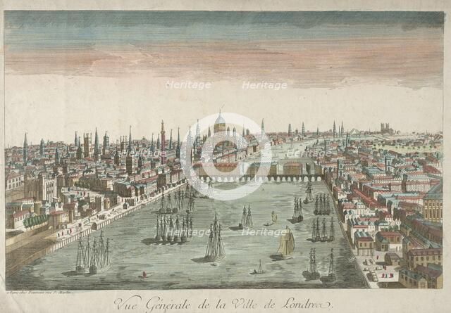 General View of London, 18th Century. Creator: Unknown.