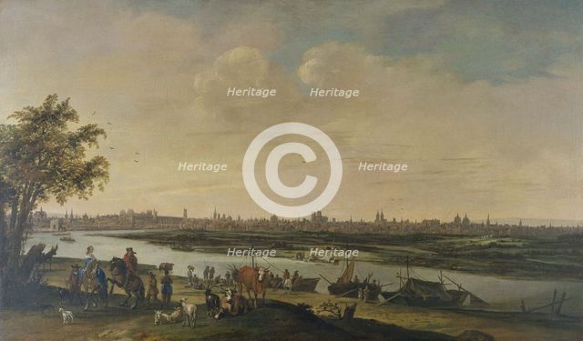 General view of Paris, taken from the base of Chaillot hill, around 1650, between 1645 and 1655. Creator: Unknown.