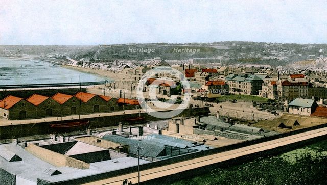 General view of St Helier, Jersey, 1906. Artist: Unknown