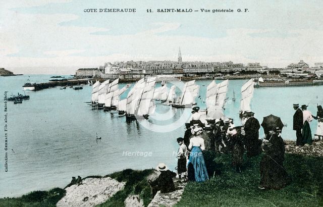General view of Saint Malo, Brittany, France, 20th Century. Artist: Unknown