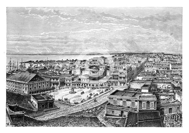 General view of San Juan Bautista, Puerto Rico, c1890.Artist: A Kohl