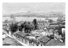 General view of Santiago, Cuba, c1890.Artist: Maynard