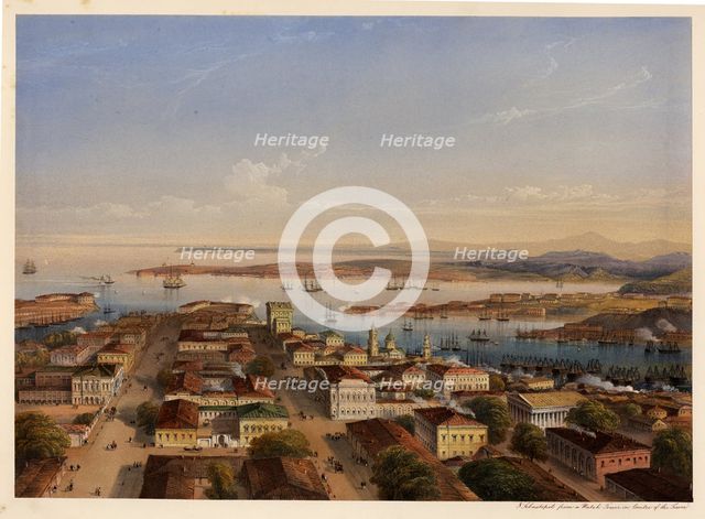 General View of Sevastopol, 1856. Artist: Bossoli, Carlo (1815-1884)
