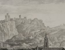 General view of the Templar castle, Castellote, Teruel province, Region of Maestrazgo, Spain, 1870. Creator: Unknown