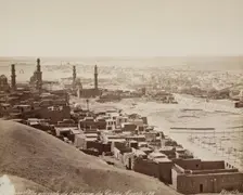 General View of the Tombs of the Mameluks as Seen from the Citadel, Cairo, 19th century. Creator: Maison Bonfils