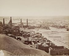 General View of the Tombs of the Mameluks as Seen from the Citadel, Cairo, 19th century. Creator: Maison Bonfils