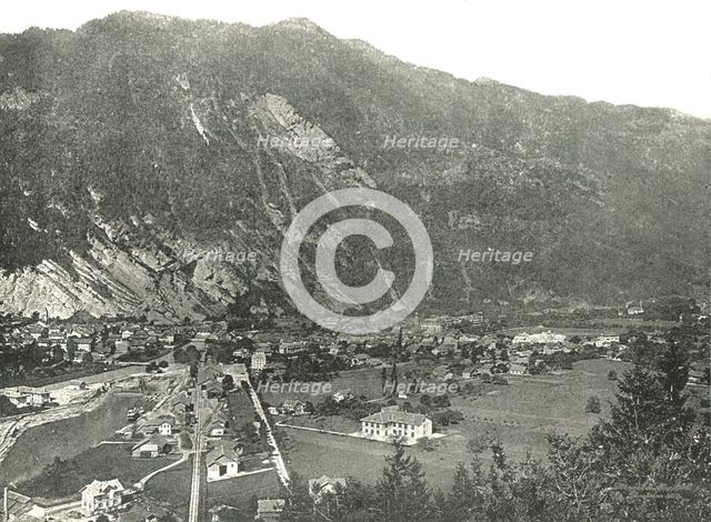 General view of the town of Interlaken, Switzerland, 1895. Creator: Unknown.
