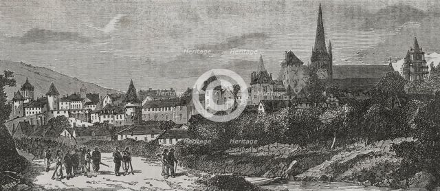 General view of the town, Autun, France, 1870. Creator: Manuel Ricord.