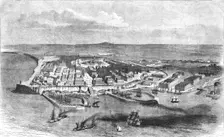 General View of the Town and Harbours of Odessa, on the Black Sea 1854. Creator: Unknown