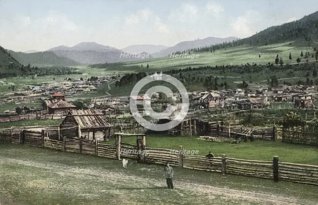 General View of the Village of Cherga, 1911-1913. Creator: Sergei Ivanovich Borisov.
