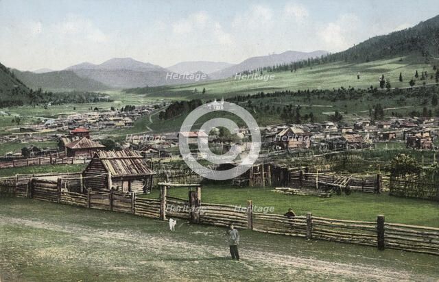General View of the Village of Cherga, 1911-1913. Creator: Sergei Ivanovich Borisov.