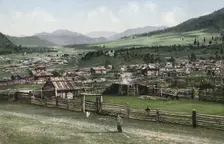 General View of the Village of Cherga, 1911-1913. Creator: Sergei Ivanovich Borisov