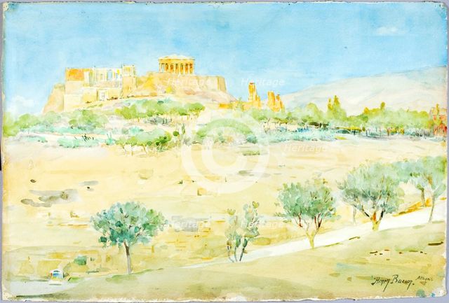 General View of the Acropolis at Sunset, n.d. Creator: Henry Bacon.