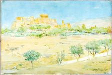 General View of the Acropolis at Sunset, n.d. Creator: Henry Bacon