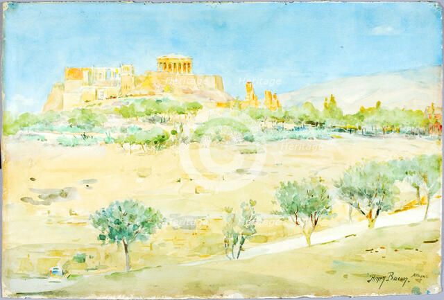 General View of the Acropolis at Sunset, n.d. Creator: Henry Bacon.