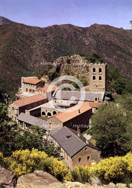 General view of the Abbey of Sant Martí Canigou, building founded by Count Wilfred in the ninth c…