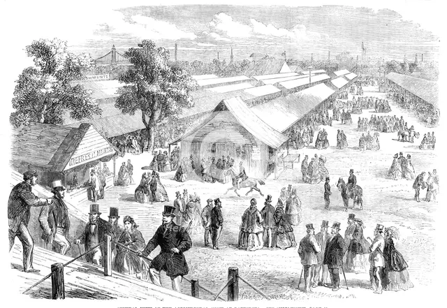 General view of the agricultural show at Battersea, 1862. Creator: Unknown.