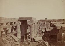 General View of the Back of the Temple of Karnak. Luxor, East Bank, late 19th century. Creator: Henri Bechard