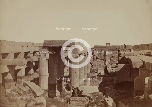 General View of the Back of the Temple of Karnak. Luxor, East Bank, late 19th century. Creator: Henri Bechard.