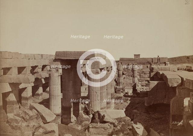 General View of the Back of the Temple of Karnak. Luxor, East Bank, late 19th century. Creator: Henri Bechard.