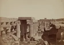 General View of the Back of the Temple of Karnak. Luxor, East Bank, late 19th century. Creator: Henri Bechard
