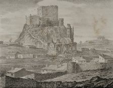General view of the Castle of Segura from the path to Courts, Segura de los Baños, Spain, 1870. Creator: Unknown