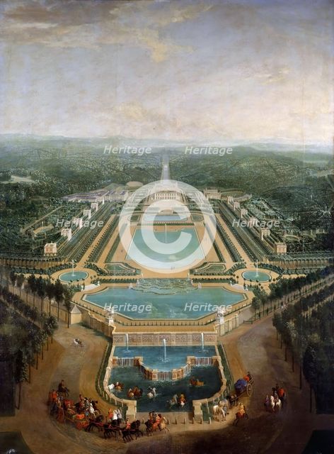 General view of the chateau and gardens at Marly, around 1724. Artist: Martin, Pierre-Denis II (1663-1742)