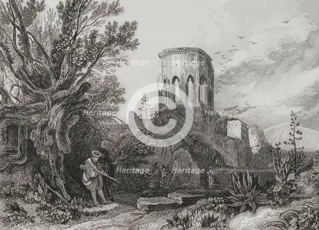 General view of the city, Nazareth, 1840. Creator: Aubert.