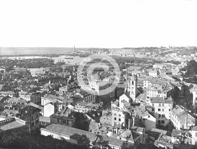 General view of the city of Genoa, Italy, 1895.  Creator: W & S Ltd.