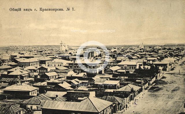 General view of the city of Krasnoyarsk, 1906. Creator: Unknown.