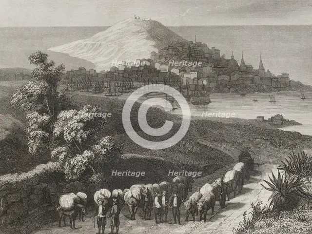 General view of the city of La Coruna, Galicia, Spain, 1853.  Creator: Unknown.