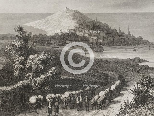General view of the city of La Coruna, Galicia, Spain, 1853.  Creator: Unknown.