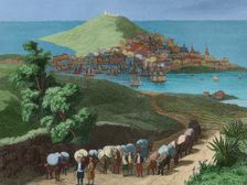 General view of the city of La Coruña, Galicia, Spain, 19th century. Creator: Unknown