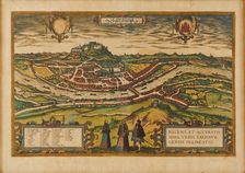General view of the city of Salzburg. From "Civitates Orbis Terrarum", 1581. Creator: Braun, Georg (1541-1622)