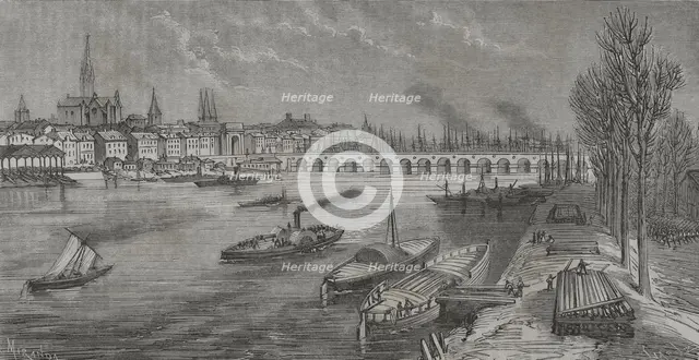 General view of the city, Bordeaux, France, 1870.  Creator: Fernando Miranda.