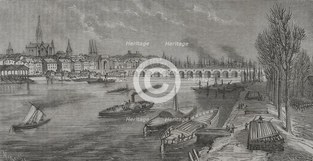 General view of the city, Bordeaux, France, 1870.  Creator: Fernando Miranda.