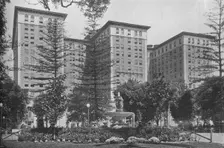 General view of the exterior, Los Angeles-Biltmore Hotel, Los Angeles, California, 1923