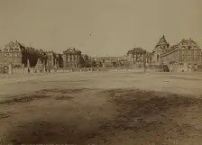 General view of the front façade, Palace of Versailles, between 1870-1890. Creator: Unknown