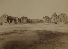 General view of the front façade, Palace of Versailles, between 1870-1890. Creator: Unknown