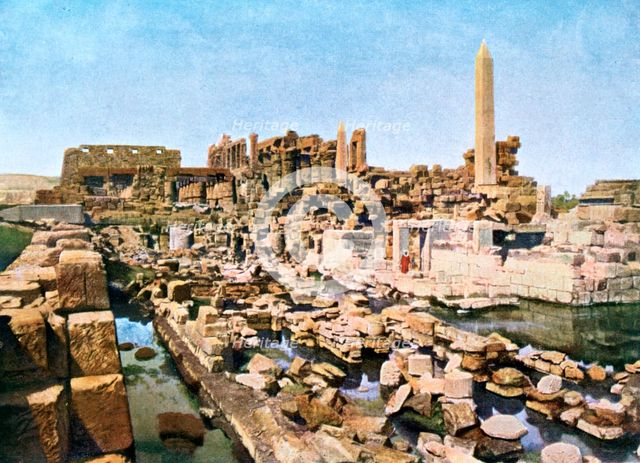 General view of the Grand Temple of Amun-Re, Karnak, Luxor, Egypt, 20th Century. Artist: Unknown