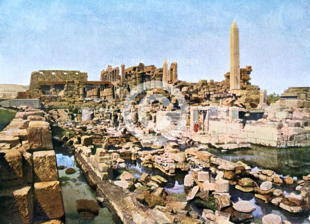 General view of the Grand Temple of Amun-Re, Karnak, Luxor, Egypt, 20th Century. Artist: Unknown