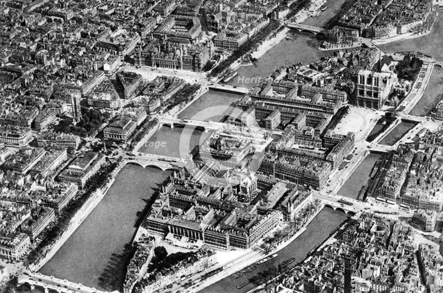 General view of the Isle de la Cite, Paris, 1931. Artist: Ernest Flammarion