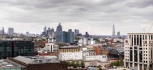 General view of the London skyline looking south-east from King's Cross, 2018. Creator: James O Davies