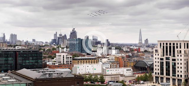 General view of the London skyline looking south-east from King's Cross, 2018. Creator: James O Davies.