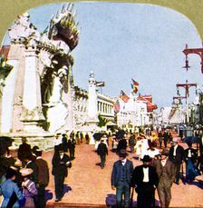General view of the Pike at the World Fair, St Louis, Missouri, USA, 1904