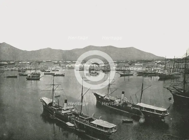 General view of the port, Palermo, Sicily, Italy, 1895. Creator: W & S Ltd.