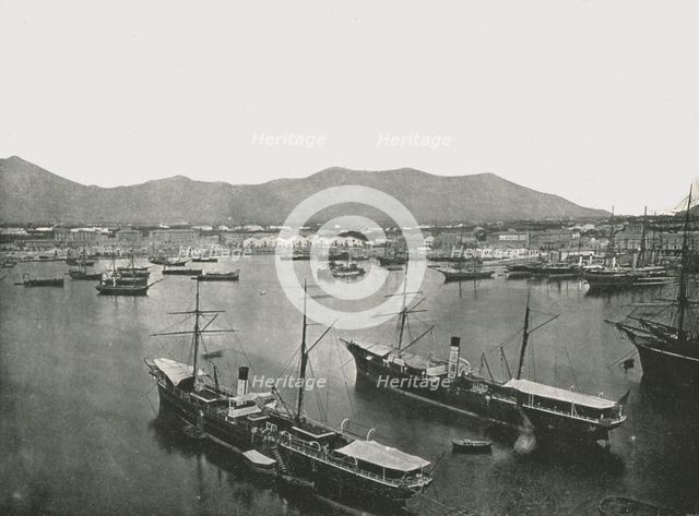 General view of the port, Palermo, Sicily, Italy, 1895. Creator: W & S Ltd.